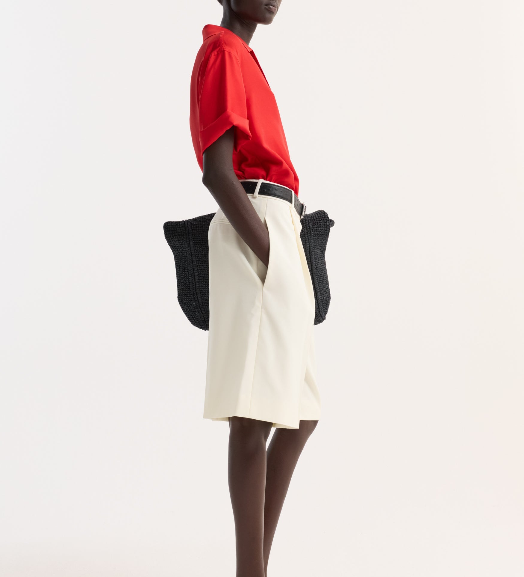 ROHE - Camp collar silk shirt | red