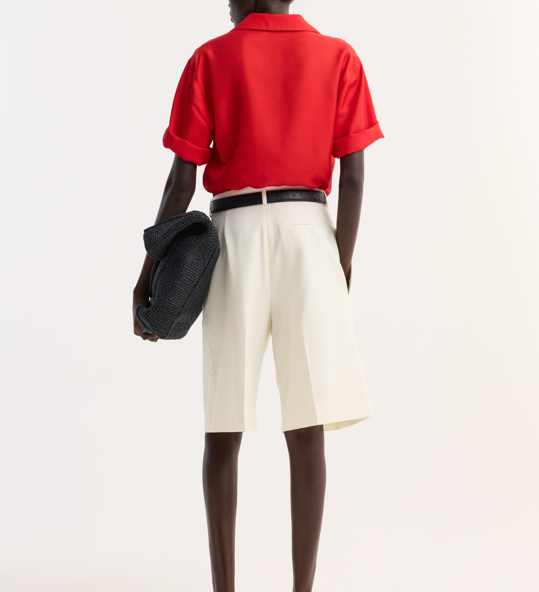 ROHE - Camp collar silk shirt | red