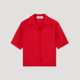 ROHE - Camp collar silk shirt | red