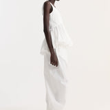 ROHE - Voluminous peplum top | optic white