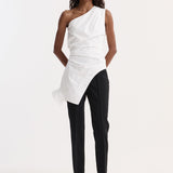 ROHE - Reimagined one shoulder top | optic white