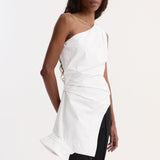 ROHE - Reimagined one shoulder top | optic white
