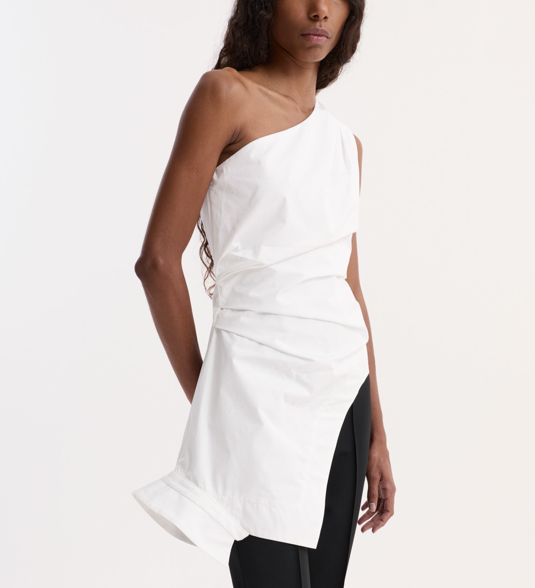 ROHE - Reimagined one shoulder top | optic white