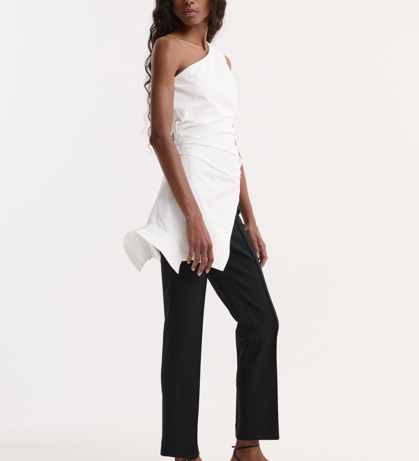 ROHE - Reimagined one shoulder top | optic white