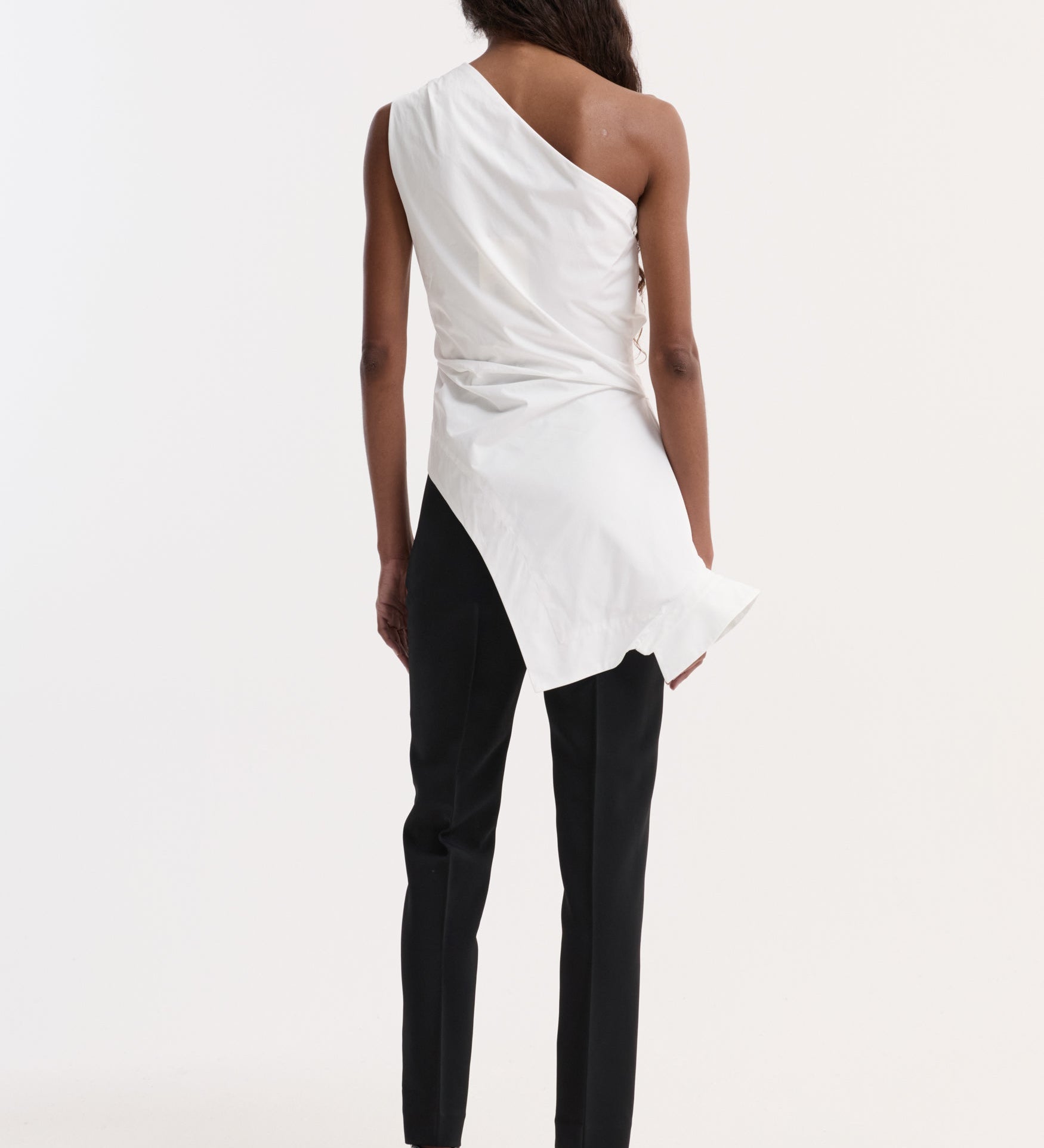 ROHE - Reimagined one shoulder top | optic white