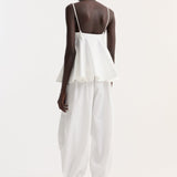 ROHE - Bustier peplum top | optic white