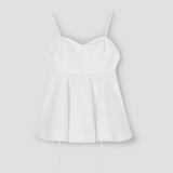 ROHE - Bustier peplum top | optic white