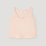 ROHE - Silk scoop - neck top | rose