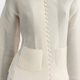 ROHE - Plissé cardigan | cream