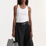 ROHE - Scoop - neck rib top | optic white