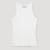 ROHE - Scoop - neck rib top | optic white