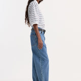 ROHE - Striped oversized polo | white / blue multi stripe