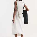 ROHE - Silk - blend draped top | fine stripe