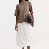 ROHE - Oversized cotton silk t - shirt | taupe
