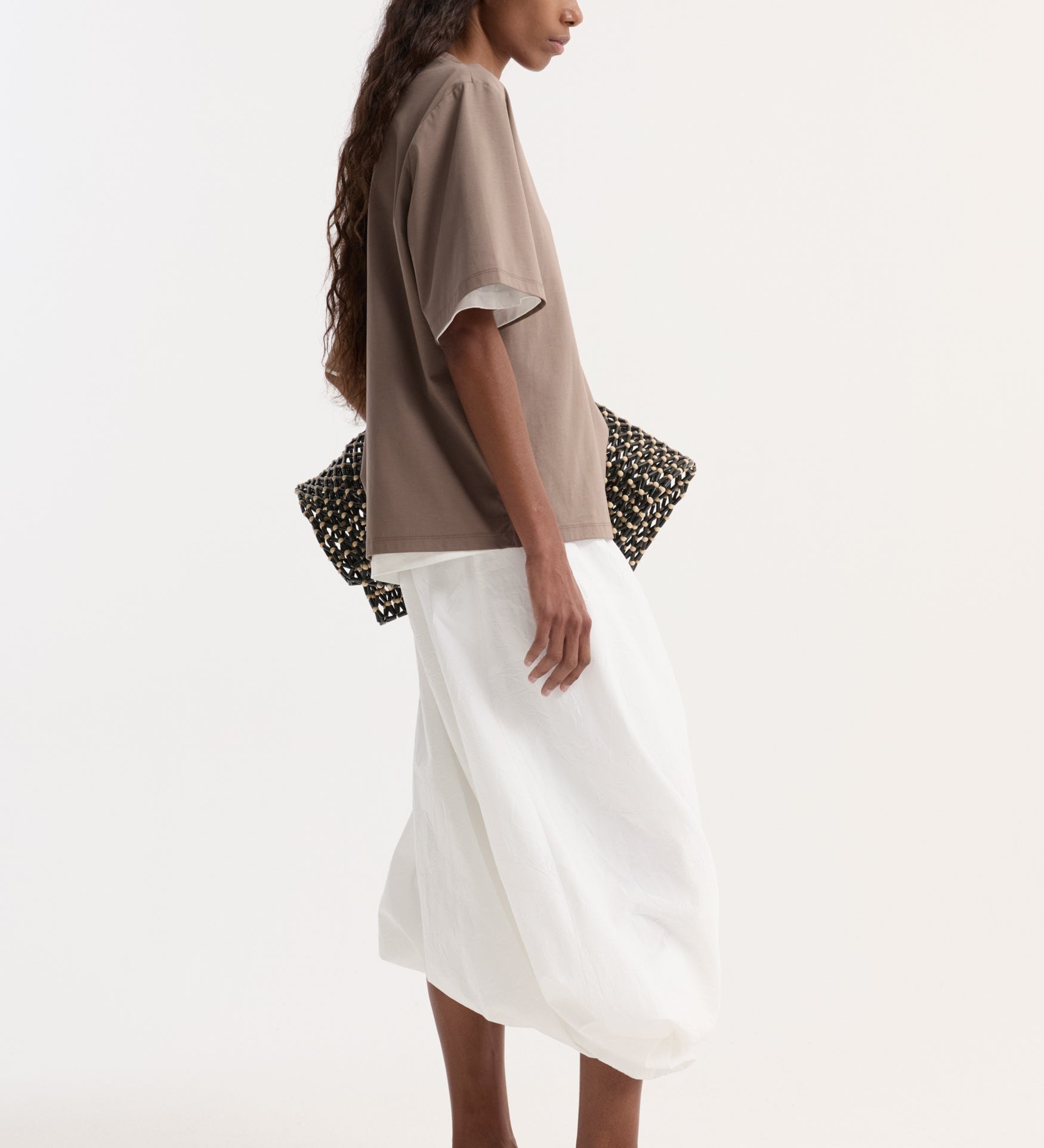 ROHE - Oversized cotton silk t - shirt | taupe
