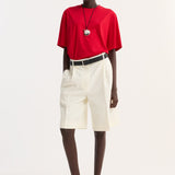 ROHE - Oversized cotton silk t - shirt | red