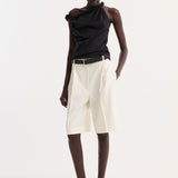 ROHE - Sculptural cotton silk top | black