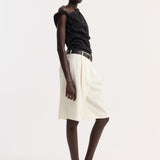 ROHE - Sculptural cotton silk top | black