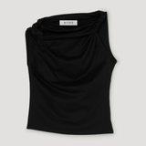 ROHE - Sculptural cotton silk top | black