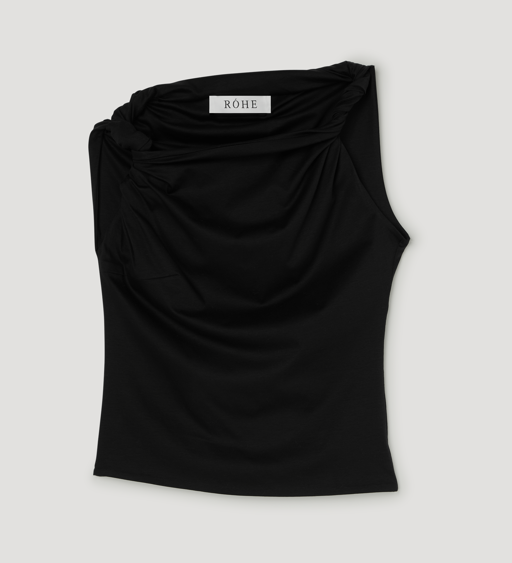 ROHE - Sculptural cotton silk top | black