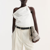 ROHE - Sculptural cotton silk top | off white