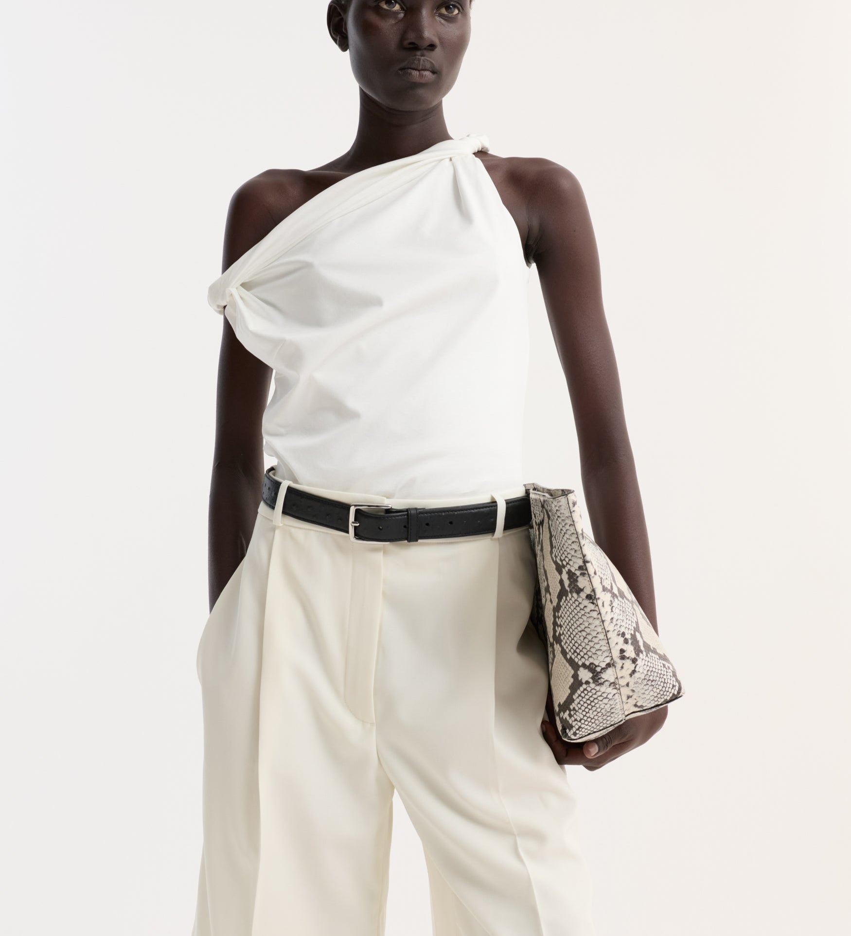 ROHE - Sculptural cotton silk top | off white