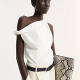 ROHE - Sculptural cotton silk top | off white