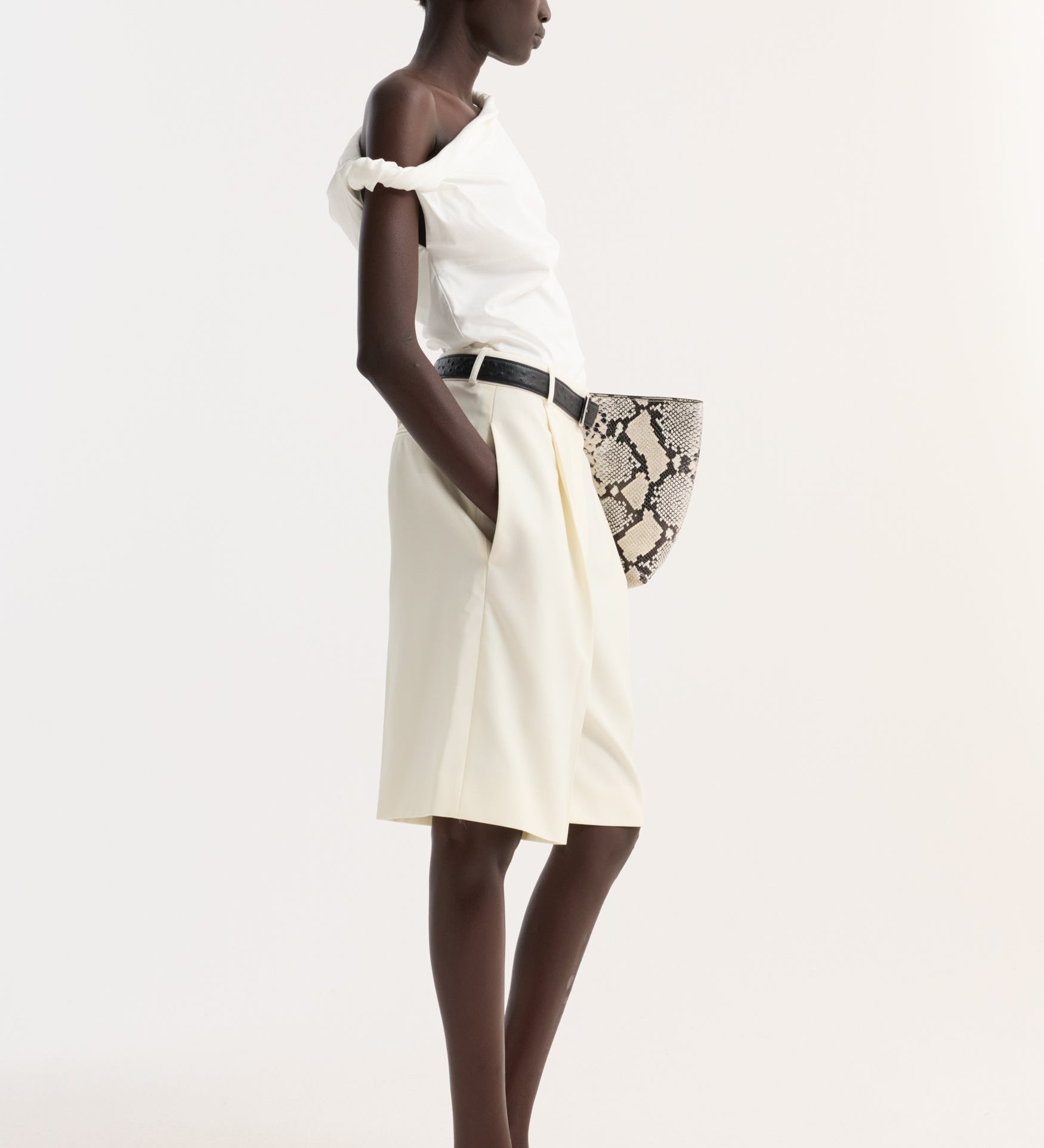 ROHE - Sculptural cotton silk top | off white
