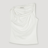 ROHE - Sculptural cotton silk top | off white