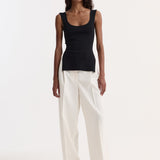 ROHE - Long knitted bustier top | black