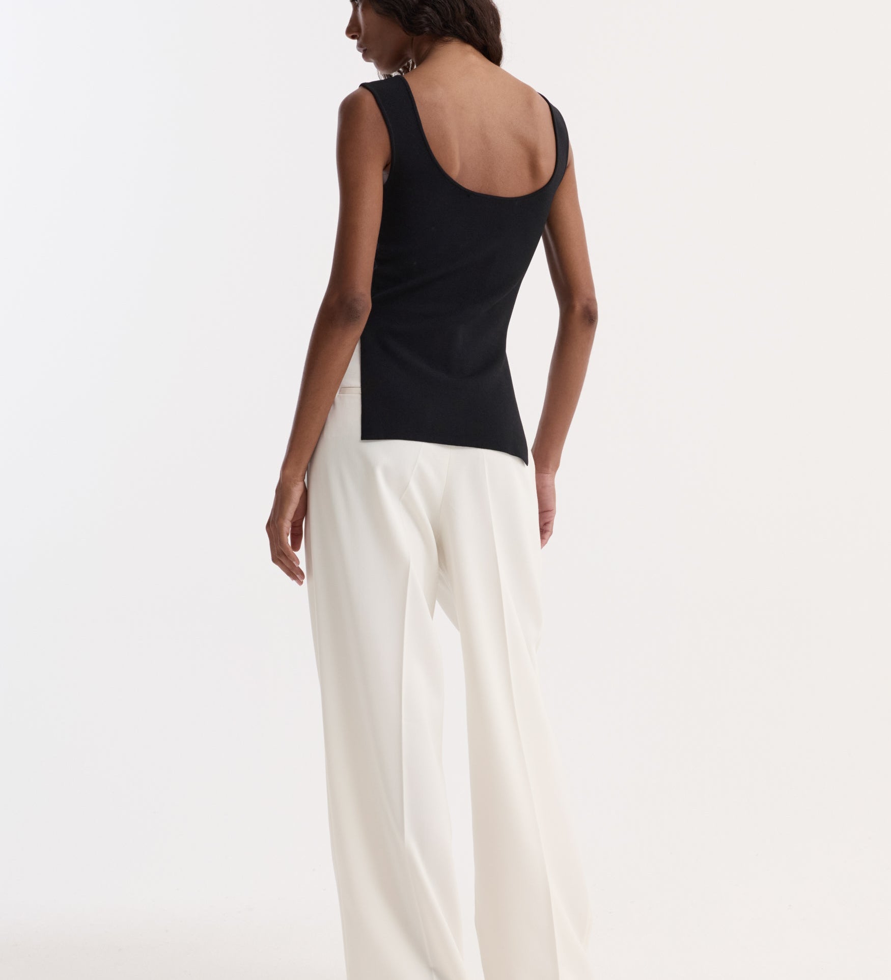 ROHE - Long knitted bustier top | black