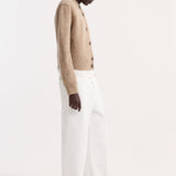 ROHE - Fine merino tweed cardigan | oat melange