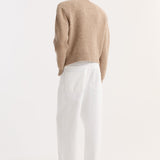ROHE - Fine merino tweed cardigan | oat melange