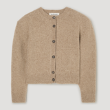 ROHE - Fine merino tweed cardigan | oat melange