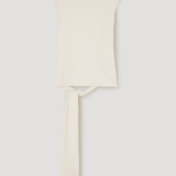 ROHE - Open back knitted wrap top | off white