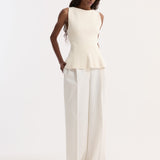 ROHE - Sculptural knitted top | cream