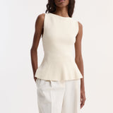 ROHE - Sculptural knitted top | cream