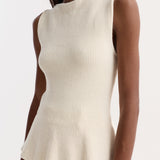 ROHE - Sculptural knitted top | cream