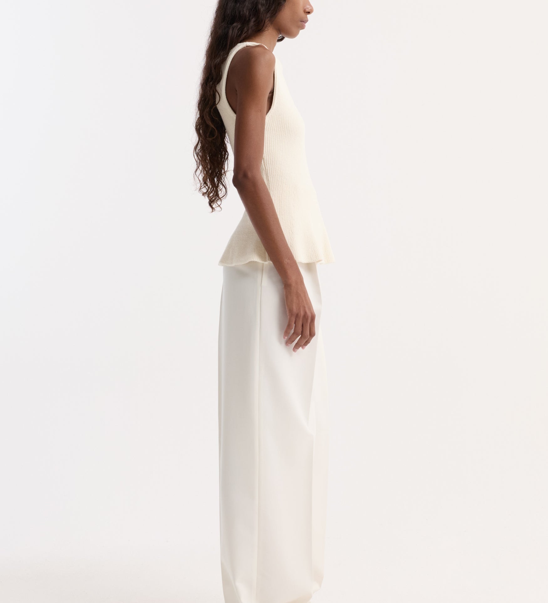 ROHE - Sculptural knitted top | cream