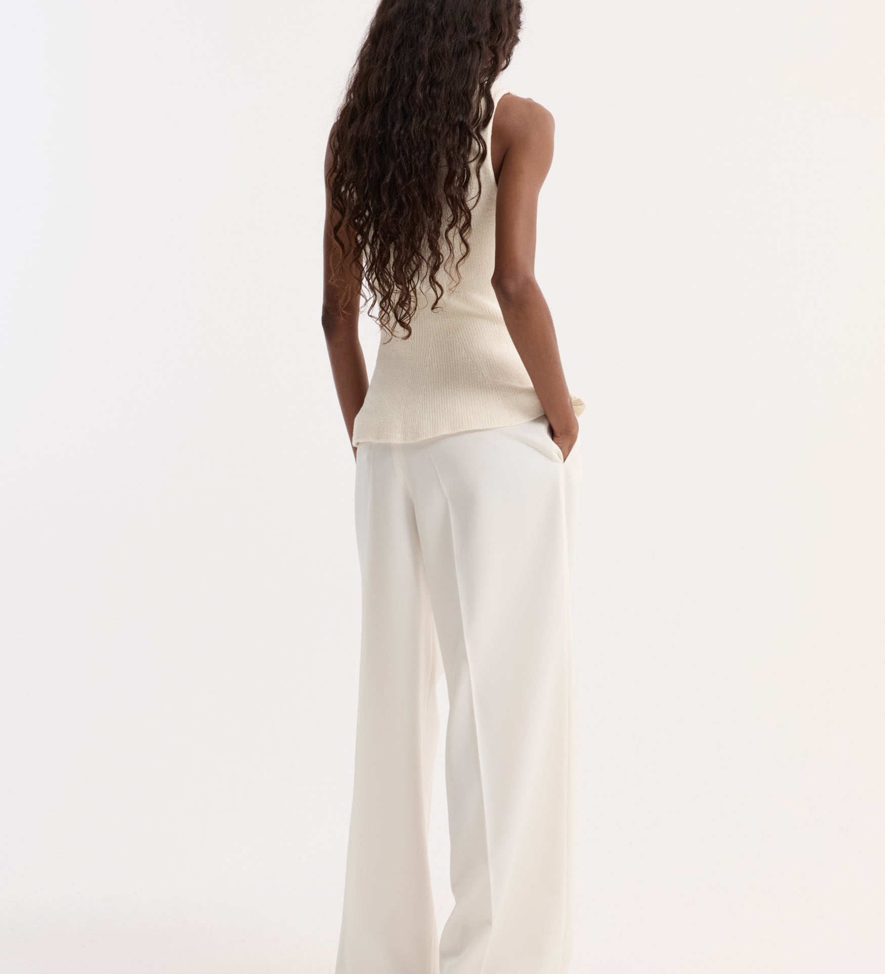 ROHE - Sculptural knitted top | cream