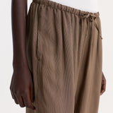 ROHE - Relaxed fit trousers | brown mini check