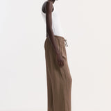 ROHE - Relaxed fit trousers | brown mini check