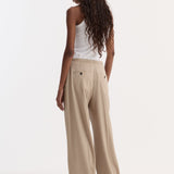 ROHE - Relaxed drawstring trousers | beige