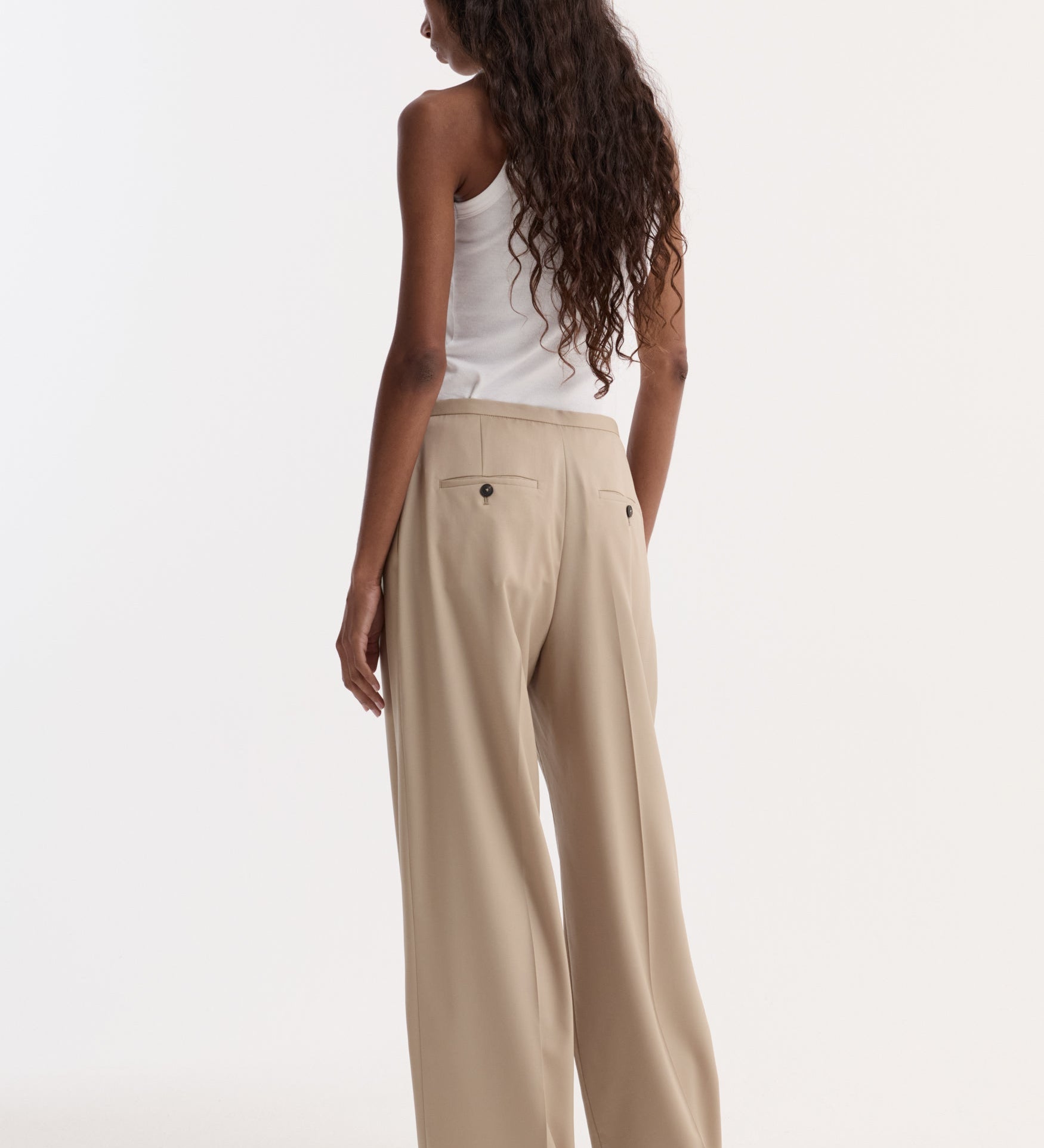 ROHE - Relaxed drawstring trousers | beige