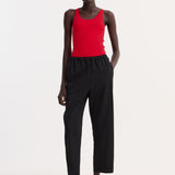 ROHE - Cropped wide leg trousers | black