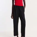 ROHE - Cropped wide leg trousers | black