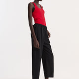 ROHE - Cropped wide leg trousers | black