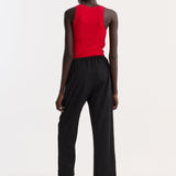 ROHE - Cropped wide leg trousers | black