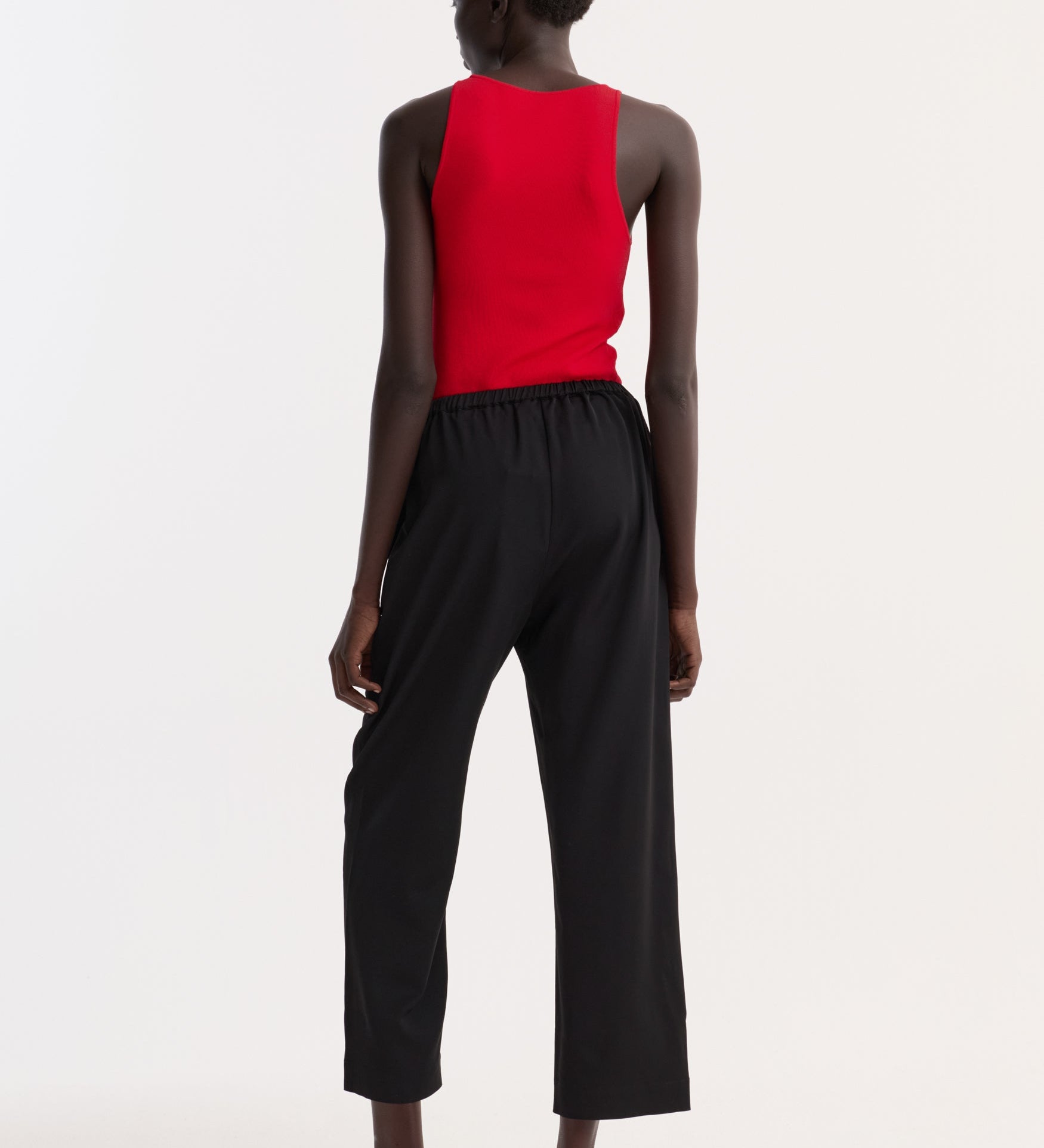 ROHE - Cropped wide leg trousers | black