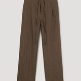 ROHE - Relaxed drawstring trousers | brown melange